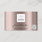 Carte De Visite Logo des médias sociaux Photo QR Code maquillage b (Devant)