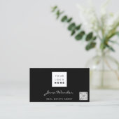 Carte De Visite Logo des médias sociaux Photo QR Code maquillage B (Debout devant)