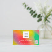 Carte De Visite Logo des médias sociaux Photo QR Code maquillage H (Debout devant)