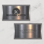 Carte De Visite Logo des outils de construction | Arrière - plan m (Devant / Derrière)