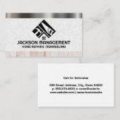 Carte De Visite Logo des outils de construction | Matériaux de con (Devant / Derrière)