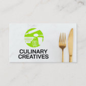 Carte De Visite Logo des outils de cuisson | Argent (Devant)