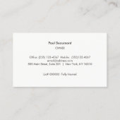 Carte De Visite Logo des outils de peinture de peintre maison (Dos)