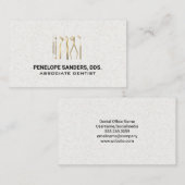Carte De Visite Logo des outils dentaires | Doré (Devant / Derrière)