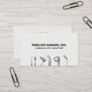 Carte De Visite Logo des outils dentaires   Variation