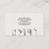 Carte De Visite Logo des outils dentaires | Variation (Dos)
