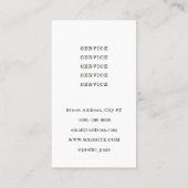 Carte De Visite Logo des outils Handyman (Dos)