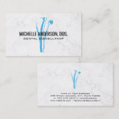 Carte De Visite Logo des outils pour dentistes | Arrière - plan en (Devant / Derrière)