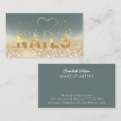 Carte De Visite Logo des papillons de luxe en or glitterie (Devant / Derrière)