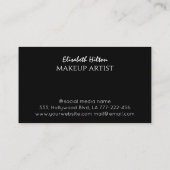 Carte De Visite Logo des papillons de luxe en or glitterie (Dos)