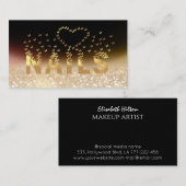 Carte De Visite Logo des papillons de luxe en or glitterie (Devant / Derrière)