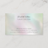 Carte De Visite Logo des papillons holographiques de luxe (Dos)