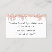 Carte De Visite Logo des Parties scintillant de Rose de maquillage (Dos)