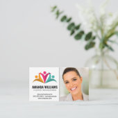 Carte De Visite Logo des personnes stylisées (Debout devant)