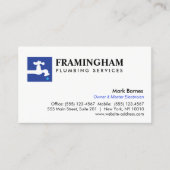 Carte De Visite Logo des plombiers de plomberie de dérivation (Devant)