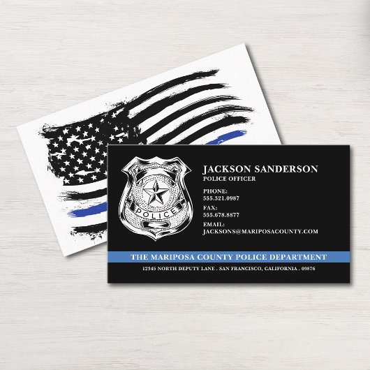 Carte De Visite Logo des policiers