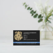 Carte De Visite Logo des policiers (Debout devant)