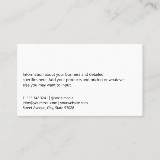 Carte De Visite Logo des propriétés immobilières | Femme d'affaire (Dos)