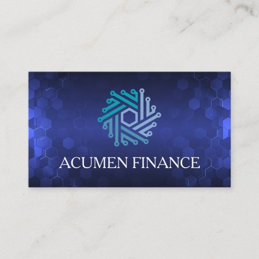 Carte De Visite Logo des puces micropuces de technologie moderne (Devant)