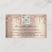 Carte De Visite Logo des Roses d'événements Wedding planner Gold D (Dos)