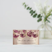 Carte De Visite Logo des Roses d'événements Wedding planner Gold D (Debout devant)