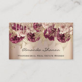Carte De Visite Logo des Roses d'événements Wedding planner Gold D (Devant)