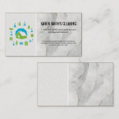 Carte De Visite Logo des services de nettoyage à domicile | Maid | (Devant / Derrière)