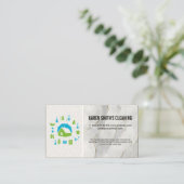 Carte De Visite Logo des services de nettoyage à domicile | Maid | (Debout devant)