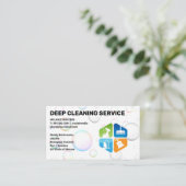 Carte De Visite Logo des services de nettoyage | Arrière - plan de (Debout devant)
