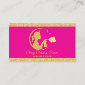 Carte De Visite Logo des services de nettoyage classique Maid gold (Devant)