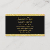 Carte De Visite Logo des services de nettoyage Classy Gold (Dos)
