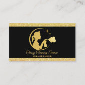 Carte De Visite Logo des services de nettoyage Classy Gold (Devant)