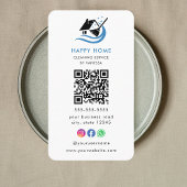 Carte De Visite Logo des services de nettoyage de maisons professi