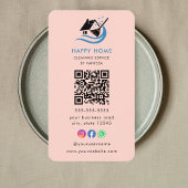 Carte De Visite Logo des services de nettoyage de maisons professi