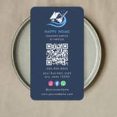 Carte De Visite Logo des services de nettoyage de maisons professi