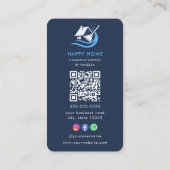 Carte De Visite Logo des services de nettoyage de maisons professi (Dos)