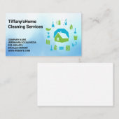 Carte De Visite Logo des services de nettoyage des maisons (Devant / Derrière)