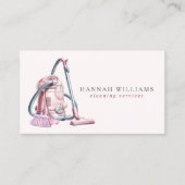 Carte De Visite Logo des services de nettoyage moderne (Devant)