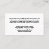 Carte De Visite Logo des services de nettoyage | Motif Eléments de (Dos)