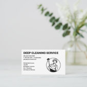 Carte De Visite Logo des services de nettoyage | Nettoyage des dom (Debout devant)