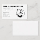 Carte De Visite Logo des services de nettoyage | Nettoyage des dom (Devant / Derrière)