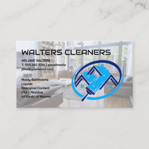 Carte De Visite Logo des services de nettoyage Salon Maid