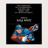 Carte De Visite logo des services de plomberie (Extérieur déplié)