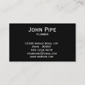 Carte De Visite logo des services de plomberie (Dos)