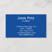 Carte De Visite logo des services de plomberie (Dos)
