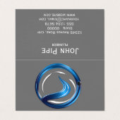 Carte De Visite logo des services de plomberie (Extérieur déplié)