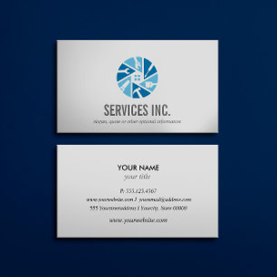 Carte De Visite Logo des services de réparation Blue HOME professi