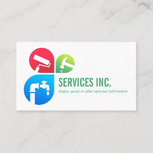 Carte De Visite Logo des services de réparation moderne tendance p