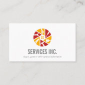 Carte De Visite Logo des services de réparation Red Orange profess (Devant)