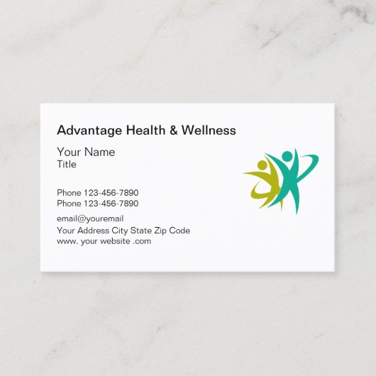 Carte de visite Logo des services de santé (Devant)
